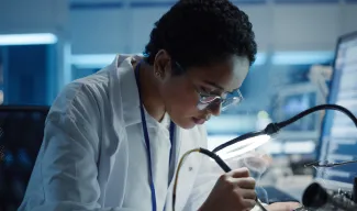 Scientist working in a lab